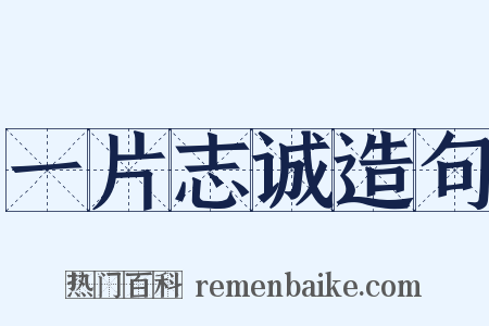 一片志诚造句是什么意思的图片